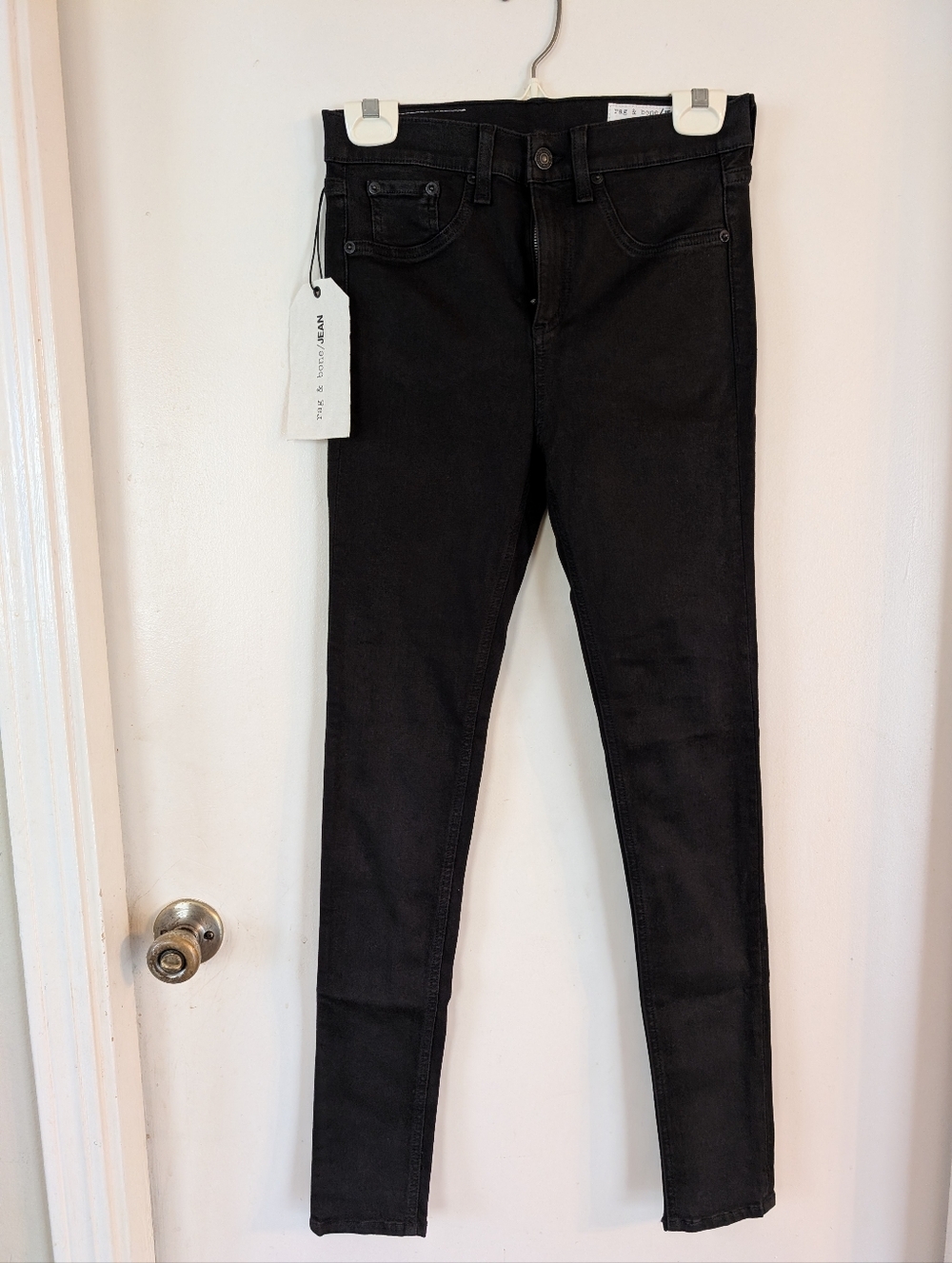 rag & bone NY 10" Skinny Jeans Black New w/ Tags 28